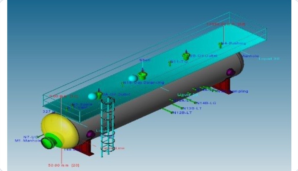 3D pressure vessel model – BLC TECHNOLOGIES
