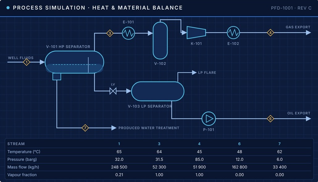 Process simulation and heat and material balance – BLC TECHNOLOGIES